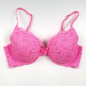 Aerie Sofie Pink Lace Bra 34C Lined Underwire